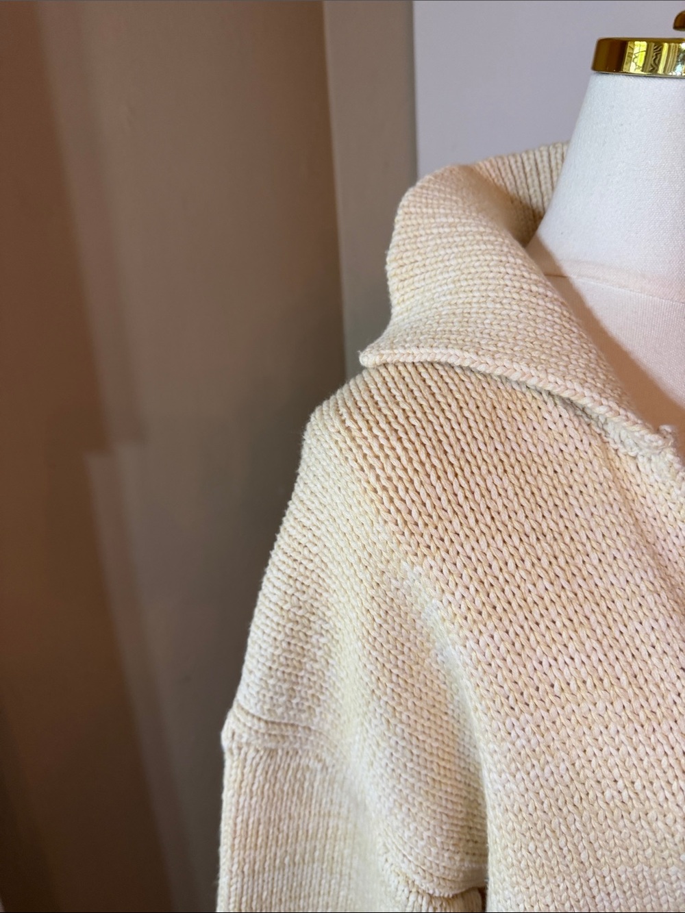 NWT Small Anthropologie Maeve Lighthouse Collared V-Neck Cardigan Sweater - Picture 8 of 11